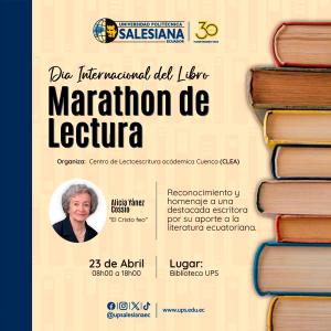 Afiche promocional de la Maratón de Lectura